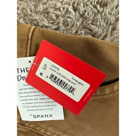 Spanx Stretch Twill Ankle Cargo Pants HONEY GLOW Women's SIZE SP 20311Q - Picture 9 of 16